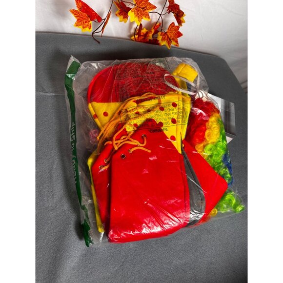 Clown Costume Set With Wig & Accessories - Picture 3 of 4